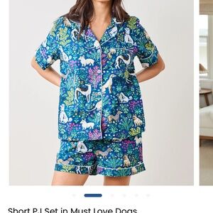 Printfresh Must Love Dogs Print Pajama Short Set NWT